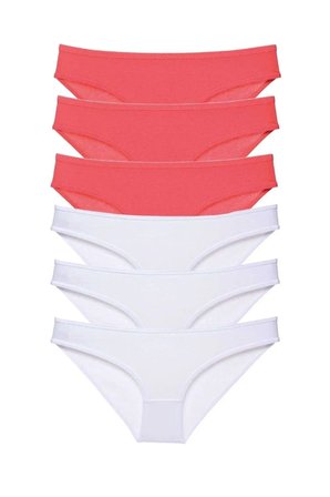 Tedar 6 adet Eko Set Likralı Kadın Slip Külot Fuşya Beyaz Najmaddin