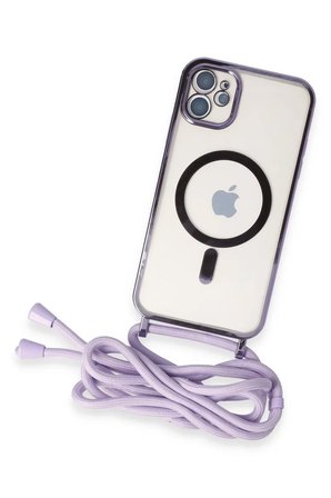 Mark Newface iPhone 11 Kılıf Divo Lazer Askılı Magsafe Kapak - Lila Najmaddin