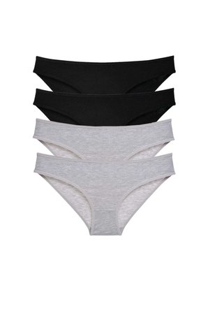Tedar 4 adet Süper Eko Set Likralı Kadın Slip Külot Siyah Gri Najmaddin
