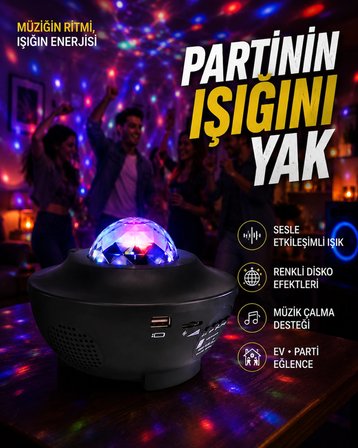 Mey Mey İthalat 10 Renkli Kombinasyon + Breathing Light + 2 Saat Zamanlayıcılı Star Lamba Najmaddin