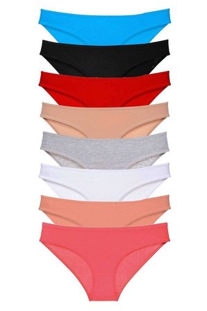 Beru 8 Adet Süper Eko Set Likralı Kadın Slip Külot Set 2 M Najmaddin