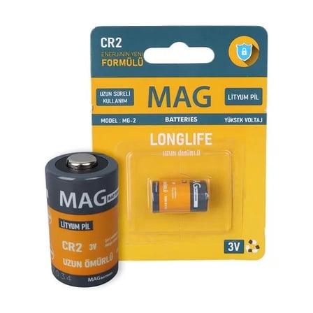 Sh Mag Batteries Mg-2 Cr2 3 Volt Lityum Fotoğraf Makinesi Pili Tekli Blister Najmaddin