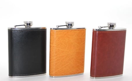 Tedar Paslanmaz Çelik Tekli 8 Oz Derili Matara  Alk2661 Najmaddin