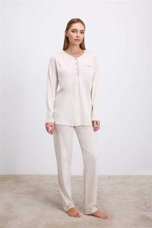 Beru Uzun Kollu T-shirt Pantolon Pijama Takımı Najmaddin