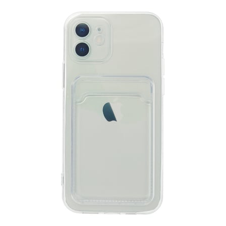 Bez iPhone 12 Kılıf Kart Şeffaf Silikon - Şeffaf Najmaddin
