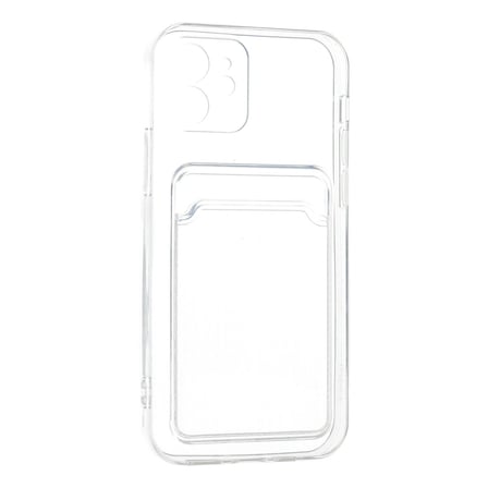 Bez iPhone 12 Kılıf Kart Şeffaf Silikon - Şeffaf Najmaddin