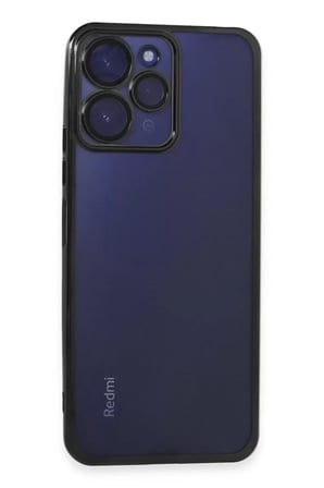 Sh Newface Xiaomi Redmi 12 Kılıf Razer Lensli Silikon - Siyah Najmaddin