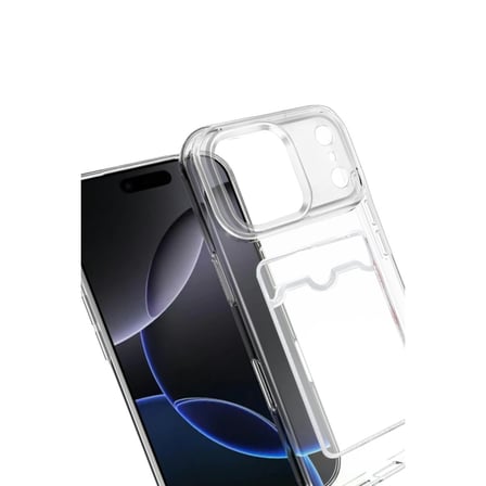 Bez iPhone 17 Pro Max Kart Şeffaf Silikon - Şeffaf Najmaddin
