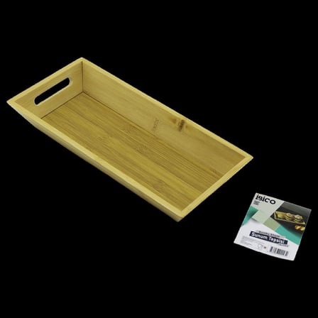 Tedar Bambu Sunum Tepsisi 16X35X4.5 Cm (Çift Kulplu) Najmaddin