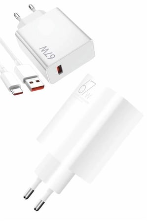 Tedar Beyaz Ultra Plus Hızlı Şarj Seti Şarj Adaptörü Ve Kablosu 67w Najmaddin