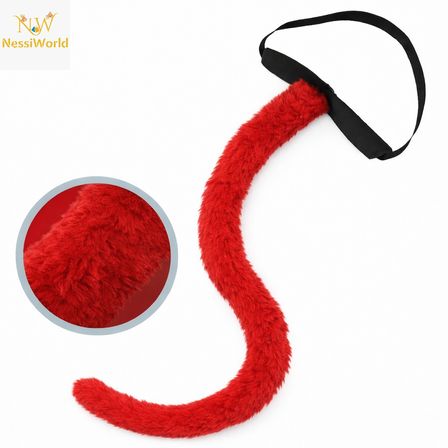 Ticaret Kırmızı Peluş Kuyruk Şekil Verilebilir 70 cm Najmaddin