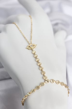 Bez Gold Renk Pirinç Zirkon Taşlı Göz Model Şahmeran Najmaddin
