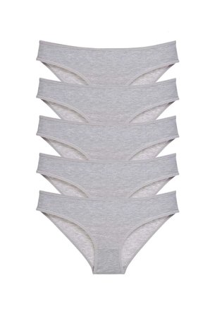 Tedar 5 adet Süper Eko Set Likralı Kadın Slip Külot Gri Najmaddin