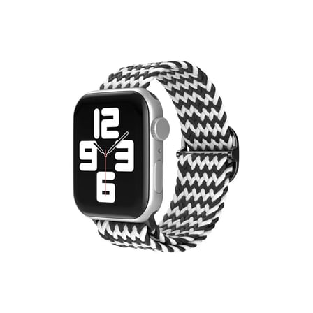 Mark Newface Apple Watch 42mm Star Kordon - Zigzag Siyah-Beyaz Najmaddin