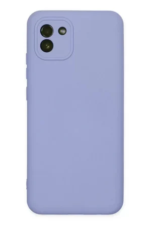 Sh Newface Samsung Galaxy A03 Kılıf Nano İçi Kadife Silikon - Lila Najmaddin