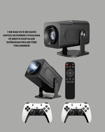 Mey Mey İthalat HCS350pro 1080P Full HD Taşınabilir Android Projektör Yeni Nesil Najmaddin