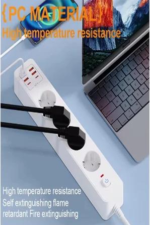 Karg Termal Akım Korumalı 4’lü Priz 4x Usb 2x Type-c Çıkışlı Grup Priz Çoğaltıcı (3500w) Najmaddin