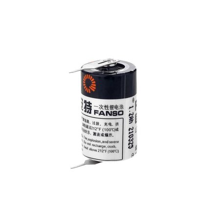 Tedar Fanso Er14250h 3.6v 1/2 Aa Size Lithium Pil (li-socl2) 2 Pın Najmaddin