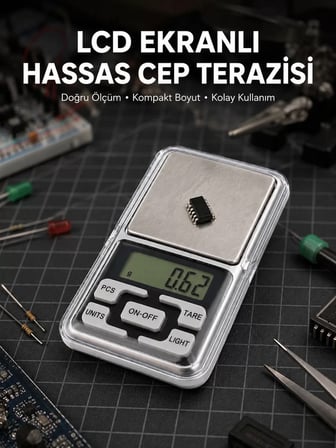 Hepsi Kapaklı Dijital Cep Terazisi Hassasiyet 300 Gr Yeni Nesil Najmaddin