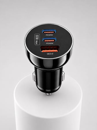 Karg Pd 30w Çift Usb-c Araç Şarj Cihazı 60w Hızlı Şarj Adaptörü Najmaddin