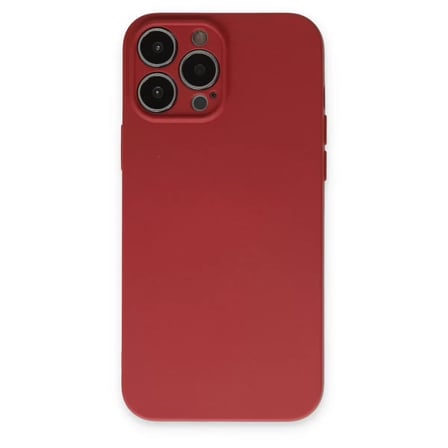 Sh Apple İphone 13 Pro Kılıf Nano İçi Kadife Silikon - Kiremit Najmaddin