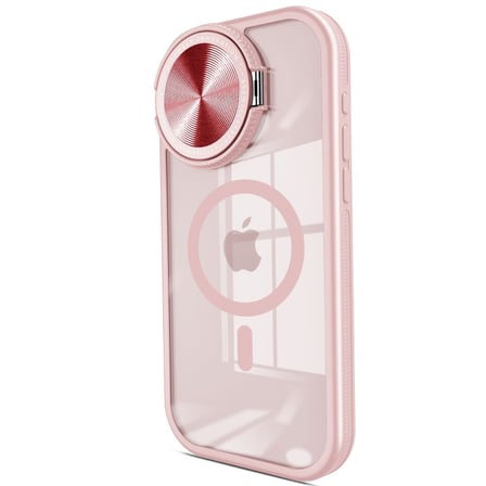 Bez iPhone 15 Pro Kılıf Teleskop Lens Magsafe Silikon Kapak - Pembe Najmaddin