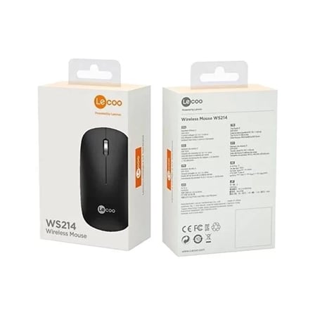 Sh Lenovo Lecoo Ws214 2.4ghz Kablosuz 1200dpı Siyah Optik Mouse Najmaddin