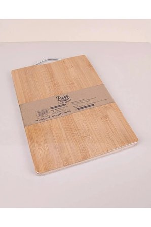 Tedar Bambu Metal Saplı Ekmek Kesme Tahtası22x32 Najmaddin