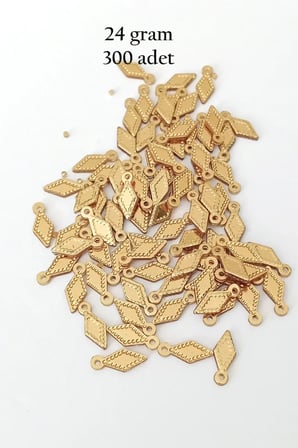Tedar Oya Abiye Bileklik Kolye Pleksi Metalik Plastik Pul Altın Renk 24 gram 300 adet - BNC550 Najmaddin