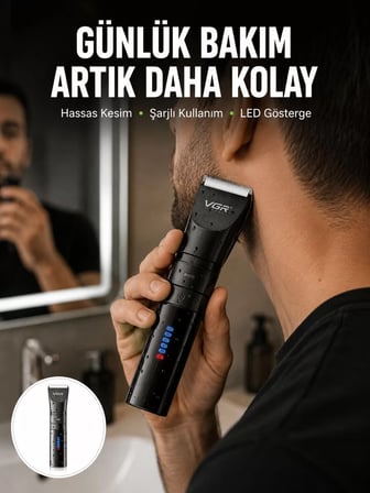 Hepsi Erkek Saç ve Sakal Kesme Makinesi – Su Geçirmez Sessiz Motorlu Yeni Nesil Najmaddin