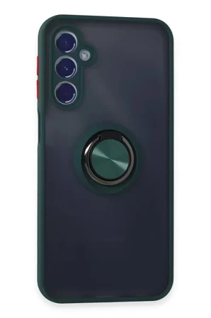 Sh Newface Samsung Galaxy M34 5g Kılıf Montreal Yüzüklü Silikon Kapak - Yeşil Najmaddin