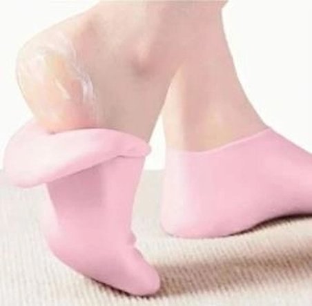 Mey Mey İthalat Küçük Boy Silikon Nemlendirici Ayak Bakım Çorabı Pembe Najmaddin