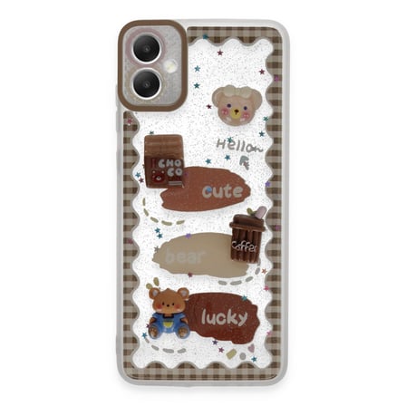 Bez Galaxy A05 Kılıf Sweet Desenli Silikon Kapak - Şeffaf Najmaddin