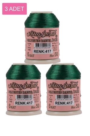 Tedar 3 Adet Altınbaşak Oya ve Dantel İpi 20 gr - Royaleks - No: 417 Najmaddin
