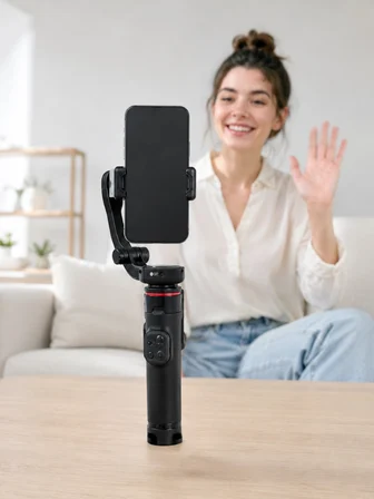 Karg 360° Aı Akıllı Takipli Selfie Stick Gimbal Stabilizatör Bluetooth Kumandalı Uzayabilir Telefon Tripodu Najmaddin