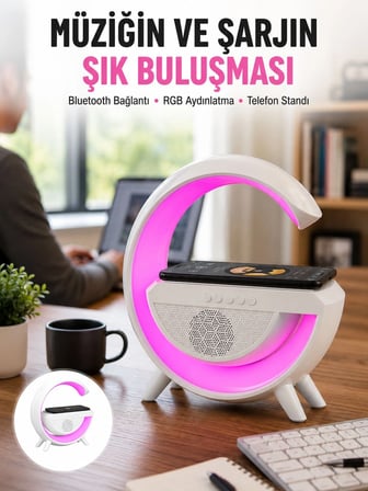 Karg Yeni Nesil Bluetooth Hoparlör Speaker 5.0 Taşınabilir G Şeklinde Powerbankli Yeni Nesil Najmaddin