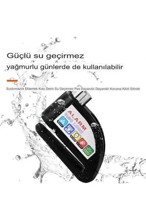 Karg Alarmlı Disk Kilidi Motorsiklet Scooter Bisiklet Sesli Alarm 110 Desibel Yüksek Ses Najmaddin