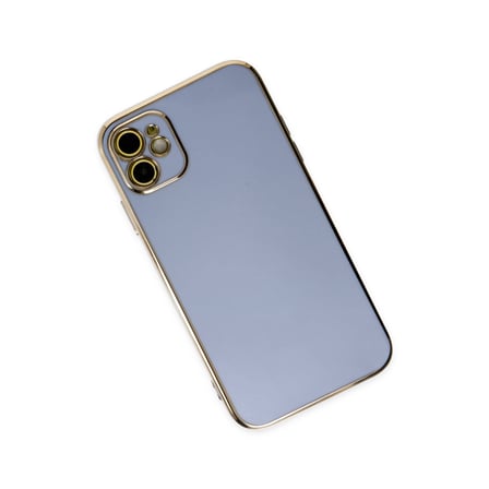 Bez iPhone 12 Kılıf Volet Silikon - Mavi Najmaddin