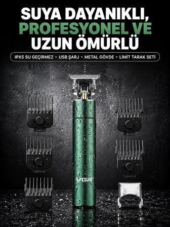 Mey Mey İthalat 4 Limit Taraklı IPX5 Su Geçirmez Saç Kesme Makinesi Najmaddin