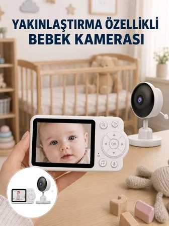 Hepsi Bebek Monitörü Cry Detection ve HD Gece Görüş Destekli Yeni Nesil Najmaddin