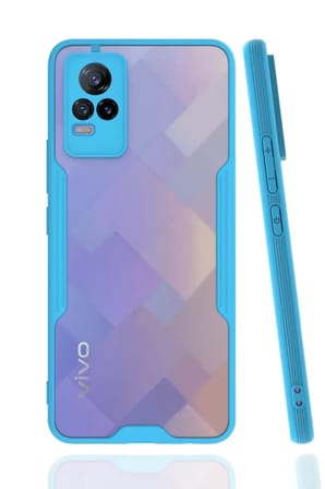 Sh Newface Vivo V21e Kılıf Platin Silikon - Mavi Najmaddin