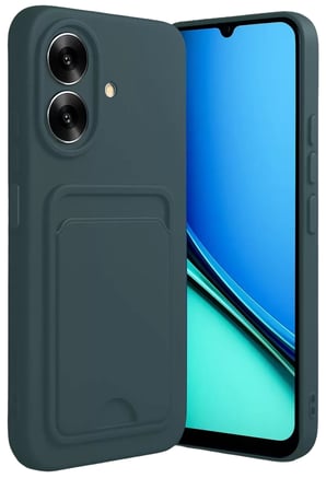 Sh Newface Realme Note 60 Kelvin Kartvizitli Silikon - Koyu Yeşil Najmaddin