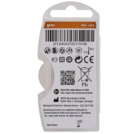Sh Duracell 312 No Kulaklık Pili (6'lı Paket) Najmaddin