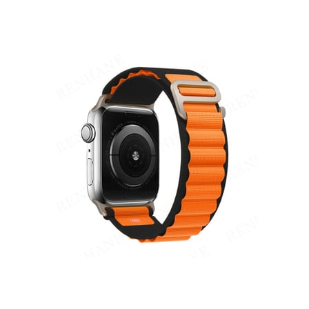 Bez Watch Ultra 49mm Mountain Kordon - Siyah-Turuncu Najmaddin