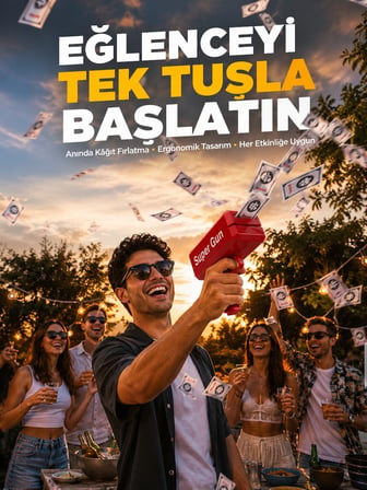 Mey Mey İthalat AA Pil ile Çalışan, Kolay Kullanımlı Kâğıt Fırlatıcı Oyuncak Yeni Nesil Najmaddin