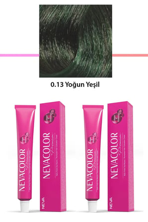 Tedar 2 li Set Premium 0.13 Yoğun Yeşil - Kalıcı Krem Saç Boyası 2 X 50 g Tüp Najmaddin