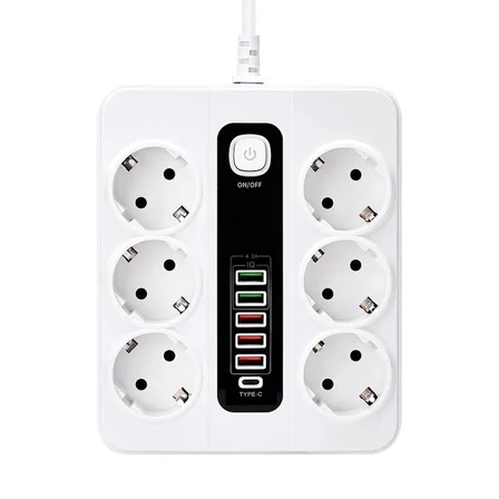 Karg Vothoon Hp-h04 3000w 10amper 6’lı 2metre Uzatma Kablolu Çoklu Termal Akım Priz Najmaddin