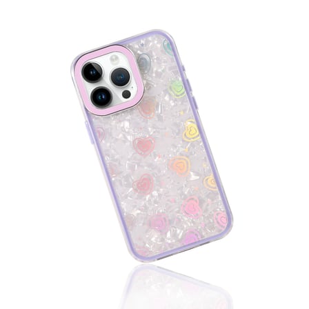 Bez iPhone 14 Pro Max Lumi Desenli Kapak - Mor Najmaddin
