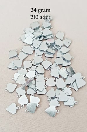 Tedar Oya Abiye Bileklik Kolye Pleksi Metalik Plastik Pul Gümüş Renk 24 gram 210 adet - BNC590 Najmaddin