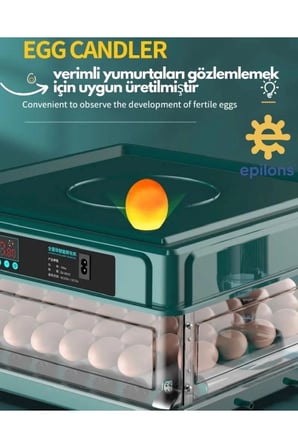 Karg Profesyonel 130 Yumurtalık Tam Otomatik Kuluçka Makinesi Yedek Motorlu Tavuk Kaz Ördek Bıldırcın Güvercin Süs Kuşu İçin Tasarlanmış Najmaddin